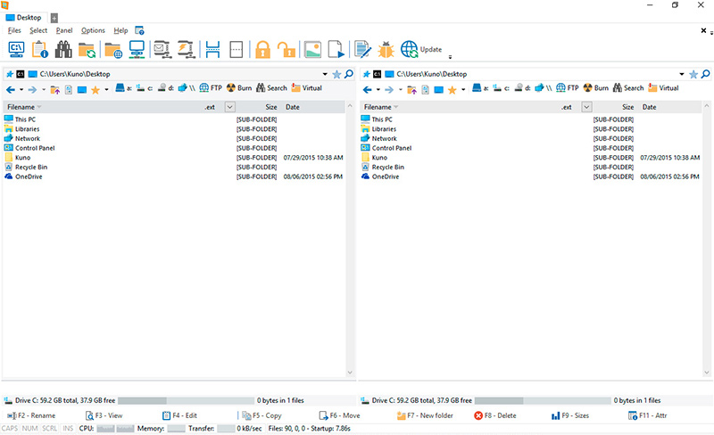 Click to view WinNc 7.5.0.0 screenshot